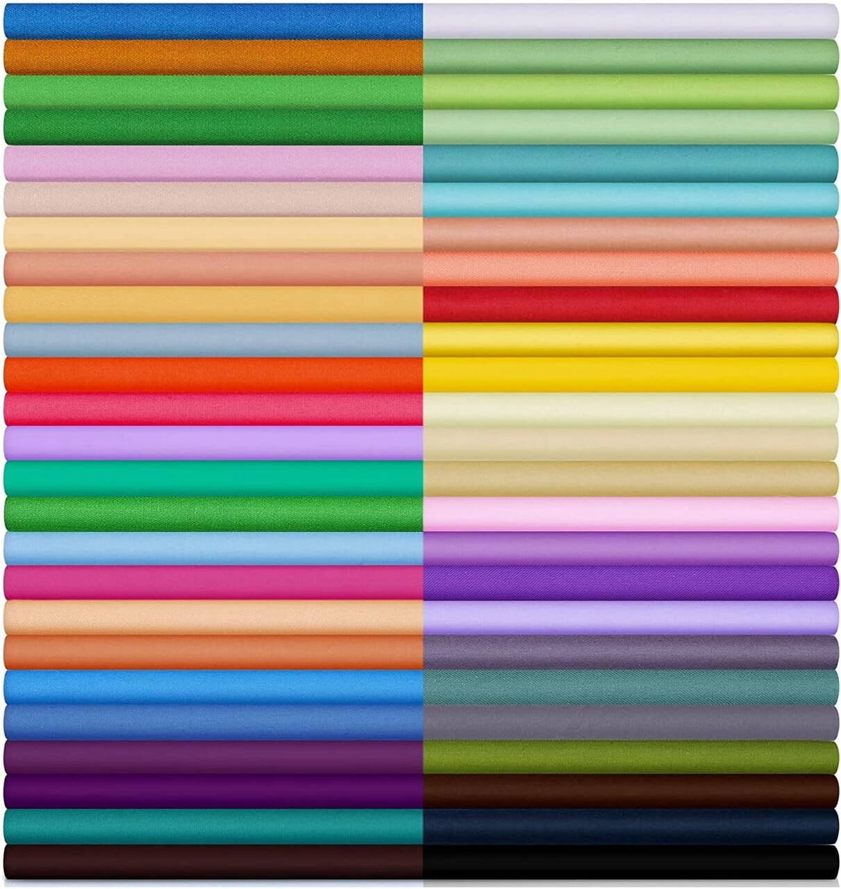 60 Pieces Solid Cotton Quilting Precut Fabric Color Bundles Fabric Quilt